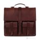 MASSEO Aktentasche Laptoptasche Notebooktasche Messenger Taschen Umhängetasche Herrentaschen handgefertigte aus echtem Leder Braun