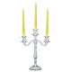 CANDELABRO INGLESE 3 Flammen Kerzenständer Kerzenhalter Kandelaber Armleuchter Edelmetalle Versilbert Handarbeit Made in Italy