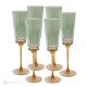 Set mit 6 authentischen handbemalten Flötengläsern aus hochwertigem Glas.