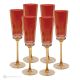 Set mit 6 authentischen handbemalten Flötengläsern aus hochwertigem Glas.