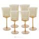 MADDY Set mit 6 authentischen, handbemalten Wassergläsern mit Stiel aus hochwertigem Glas.