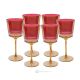 Set mit 6 authentischen handbemalten Weingläsern mit Stiel aus hochwertigem Glas.