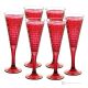 Set mit 6 authentischen handbemalten Flötengläsern aus hochwertigem Glas.