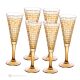Set mit 6 authentischen handbemalten Flötengläsern aus hochwertigem Glas.