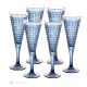 Set mit 6 authentischen handbemalten Flötengläsern aus hochwertigem Glas.