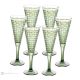 Set mit 6 authentischen handbemalten Flötengläsern aus hochwertigem Glas.