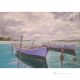 YACHTHAFEN Acrylgemälde auf Leinwand modern Made in Italy