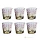 Set mit 6 authentischen, modernen, handbemalten Wassergläsern aus hochwertigem Glas.