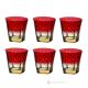 Set mit 6 authentischen, modernen, handbemalten Wassergläsern aus hochwertigem Glas.