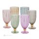 MILA Set aus 6 authentischen, modernen, handbemalten Trinkgläsern aus hochwertigem Glas.