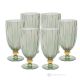 MILA Set aus 6 authentischen, modernen, handbemalten Trinkgläsern aus hochwertigem Glas.