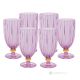 MILA Set aus 6 authentischen, modernen, handbemalten Trinkgläsern aus hochwertigem Glas.