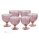 Set mit 6 authentischen handbemalten Dessertkelchgläsern aus hochwertigem Glas.