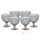 MILA Set mit 6 authentischen handbemalten Dessertkelchgläsern aus hochwertigem Glas.