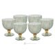 Set mit 6 authentischen handbemalten Dessertkelchgläsern aus hochwertigem Glas.