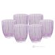 MILA Set mit 6 authentischen, modernen, handbemalten Wassergläsern aus hochwertigem Glas.
