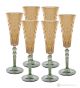 Set mit 6 authentischen handbemalten Flötengläsern aus hochwertigem Glas.