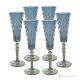 Set mit 6 authentischen handbemalten Flötengläsern aus hochwertigem Glas.