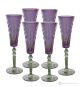 MISTRAL Set mit 6 authentischen handbemalten Flötengläsern aus hochwertigem Glas.