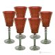 Set aus 6 authentischen, handbemalten Wassergläsern mit Stiel aus hochwertigem Glas.