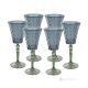 MISTRAL Set mit 6 authentischen handbemalten Weingläsern mit Stiel aus hochwertigem Glas.