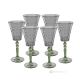 Set mit 6 authentischen handbemalten Weingläsern mit Stiel aus hochwertigem Glas.