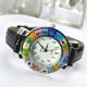 SPACE 2 Muranoglas Schmuck Armbanduhr Damen Leder Armband elegant Italienisches Design
