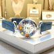 LADY 3 Muranoglas Schmuck Armbanduhr Damen Leder Armband elegant Italienisches Design