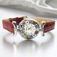 LADY 5 Muranoglas Schmuck Damenarmbanduhr handgemacht modern elegant stilvoll exklusiv