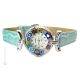 LADY 9 Exklusive Damenuhr Murano Glas Schmuck Lederarmband hochwertig exklusiv Venedig Stil