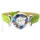 LADY 7 Exklusive Damenuhr Muranoglas Schmuck Leder Armband elegant stilvoll exklusiv