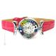 LADY 12 Murano Glas Schmuck Damenuhr Bunt Leder Armband elegant exklusiv Venedig Stil