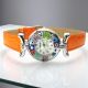 LADY 16 Muranoglas Schmuck Damenarmbanduhr Leder Armband exklusiv elegant stilvoll hochwertig