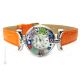 LADY 16 Muranoglas Schmuck Damenarmbanduhr Leder Armband exklusiv elegant stilvoll hochwertig