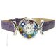 LADY 19 Edle Damenuhr Murano Glas Schmuck Lederarmband Venedig Stil Italienisches Design