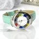 STAR 5 Exklusive Damenuhr Muranoglas Schmuck Leder Armband elegant stilvoll exklusiv