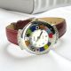STAR 8 Murano Glas Schmuck Armbanduhr Damen Lederarmband Venedig Stil elegant stilvoll