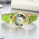 LADY ORO 7 Exklusive Damenuhr Murano Glas Schmuck Lederarmband stilvoll exklusiv Venedig Stil