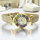 LADY ORO 8 Exklusive Damenuhr Muranoglas Schmuck Leder Armband elegant stilvoll exklusiv