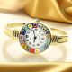 RIALTO ORO Murano Glas Schmuck Damenarmbanduhr Lederarmband Venedig Stil stilvoll elegant