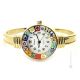RIALTO ORO Murano Glas Schmuck Damenarmbanduhr Lederarmband Venedig Stil stilvoll elegant