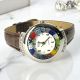 STAR 1 Muranoglas Schmuck Armbanduhr Damen Leder Armband elegant Italienisches Design