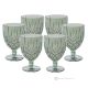 EDLES Set aus 6 authentischen handbemalten Wassergläsern aus hochwertigem Glas.