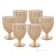 EDLES Set aus 6 authentischen handbemalten Wassergläsern aus hochwertigem Glas.