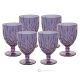 EDLES Set aus 6 authentischen handbemalten Wassergläsern aus hochwertigem Glas.