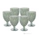 EDLES Set mit 6 authentischen handbemalten Weingläsern aus hochwertigem Glas.