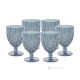 EDLES Set mit 6 authentischen handbemalten Weingläsern aus hochwertigem Glas.