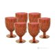 EDLES Set aus 6 authentischen handbemalten Weingläsern aus hochwertigem Glas.