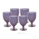 EDLES Set mit 6 authentischen handbemalten Weingläsern aus hochwertigem Glas.