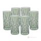 Set aus 6 authentischen, modernen, handbemalten Trinkgläsern aus hochwertigem Glas.